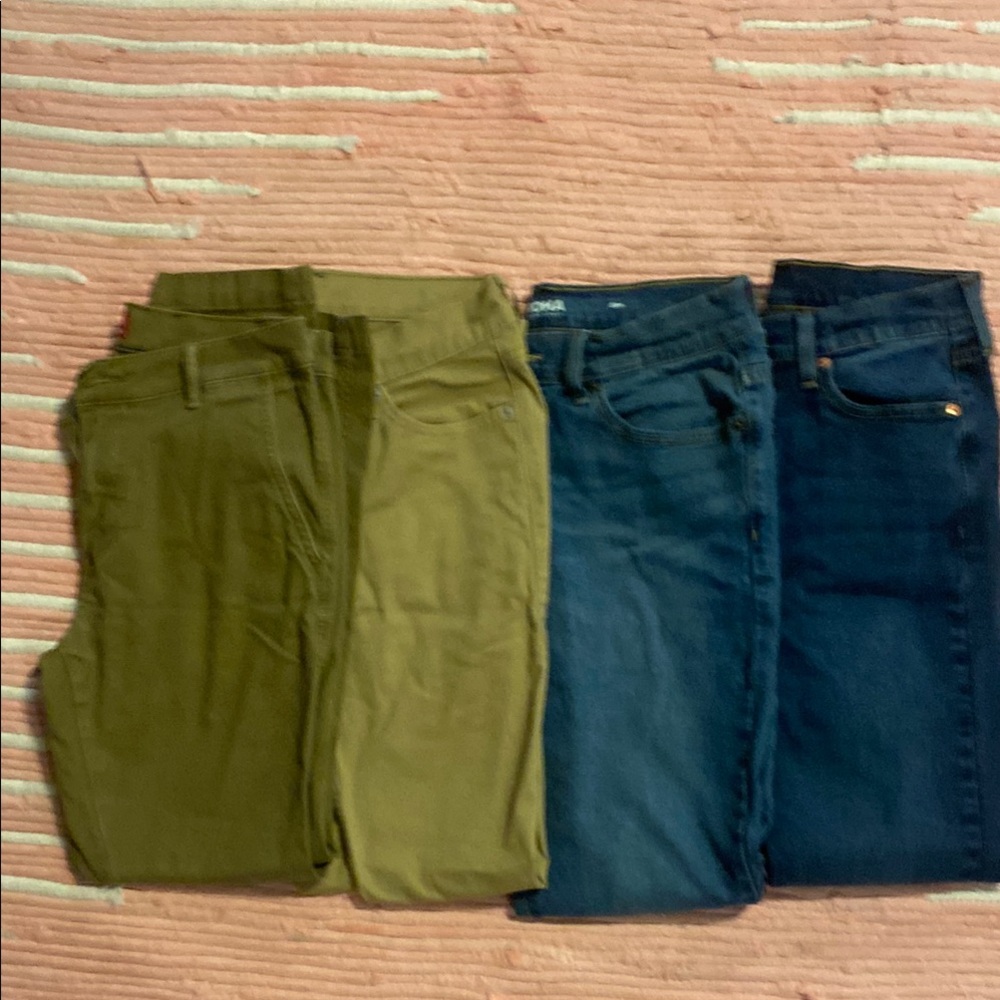 Women's Jeans Set - Blue and Olive